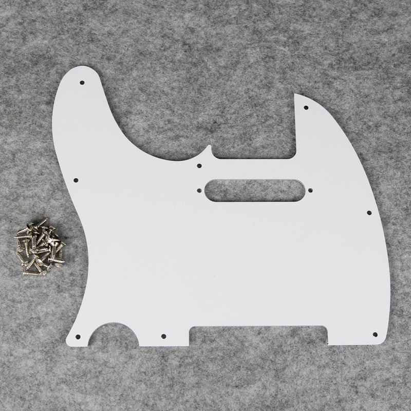 FLEOR 8 Hole TL Pickguard Scratch Plate with Pickguard Screws Set Fit USA/MX Standard TL Style Pickguard Replacement, 3Ply Wood Color - Image 4